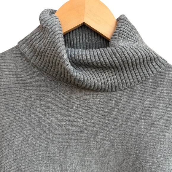 Nordstrom Rack Dark Grey Heathered Knit Turtleneck Sweater - Picture 3 of 8